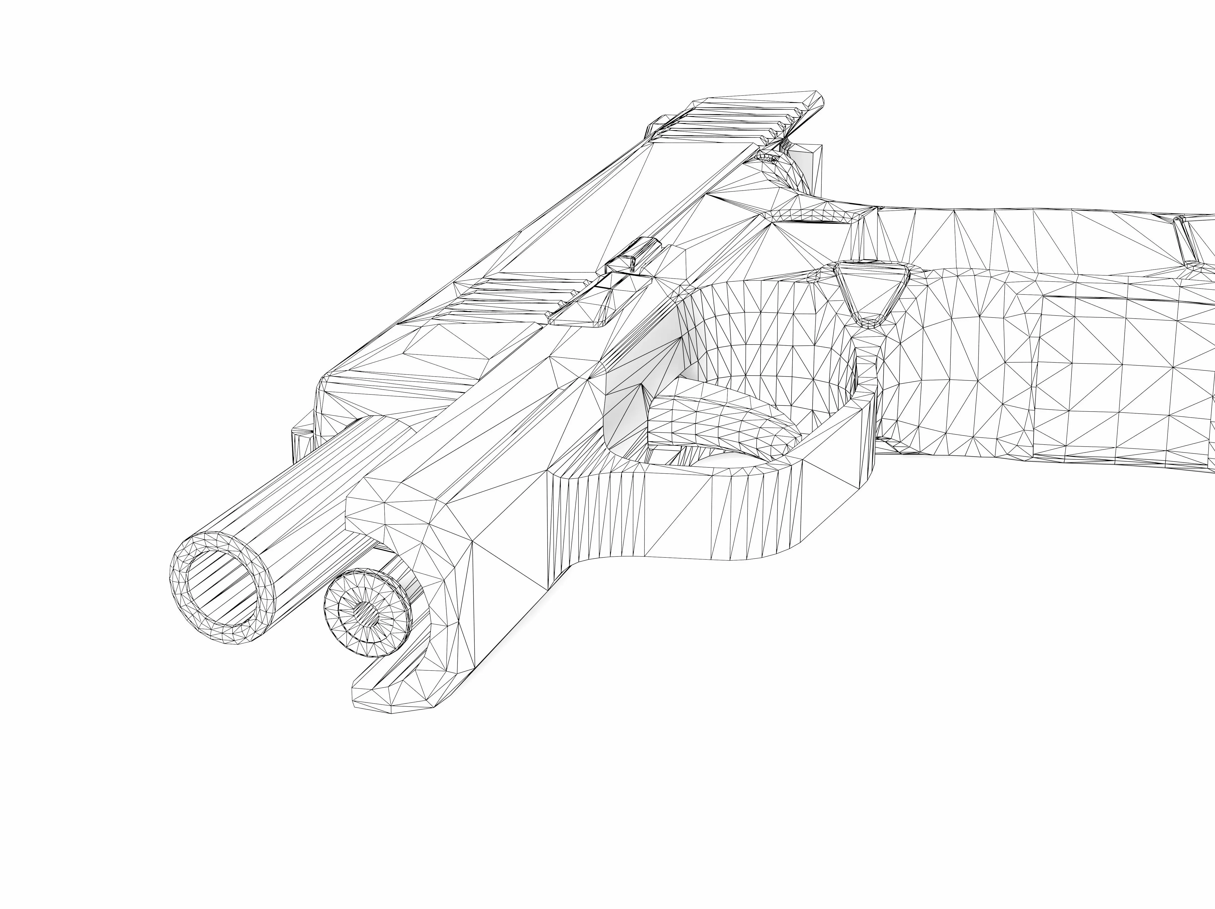 Sig Sauer P365 Pistol Low-poly 3D model_8