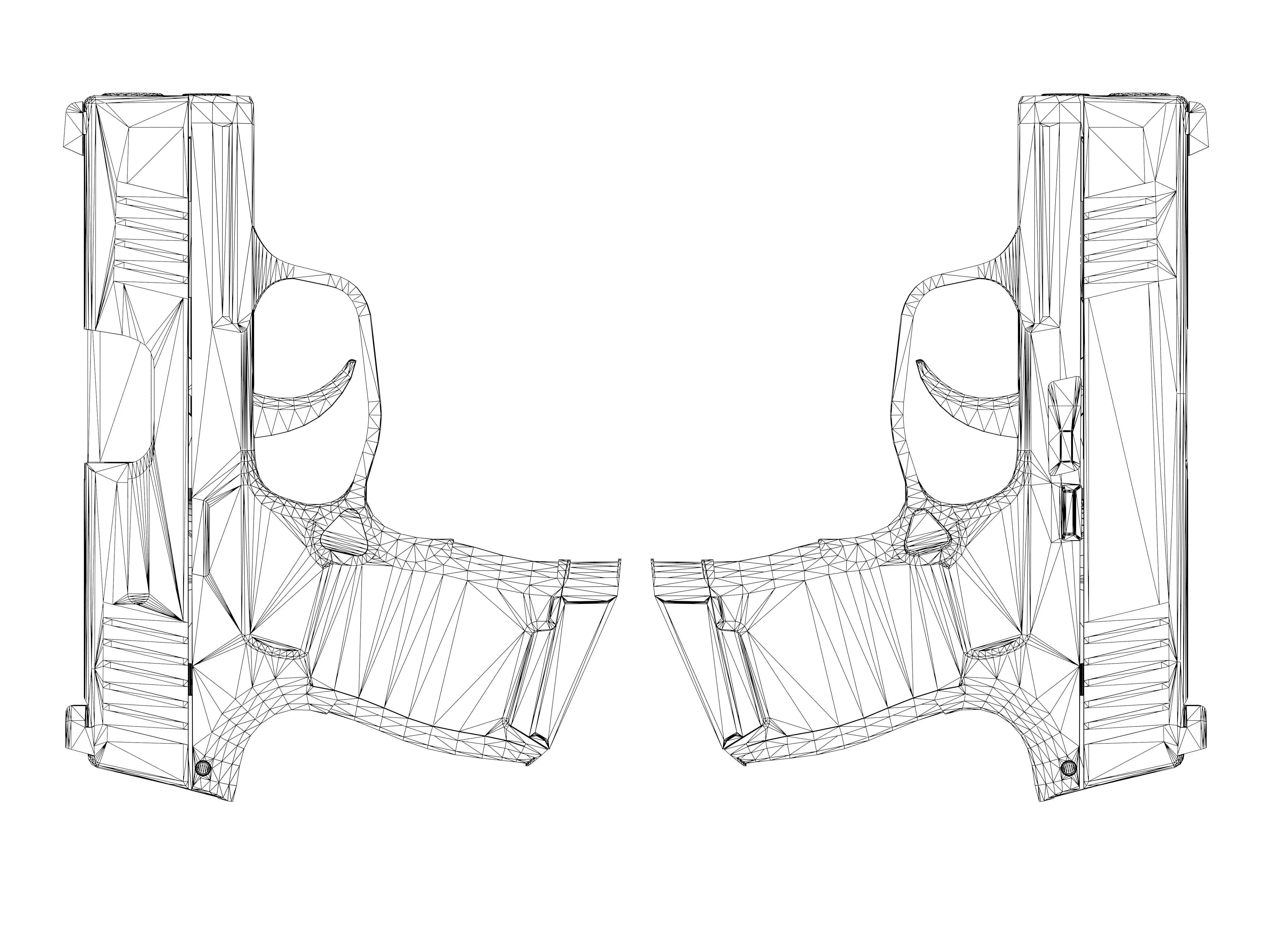 Sig Sauer P365 Pistol Low-poly 3D model_11