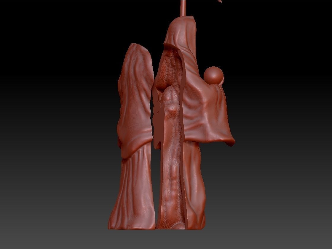 statue death with a scythe 3D print model_9