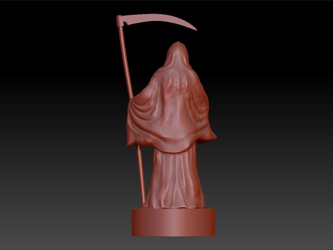 statue death with a scythe 3D print model_3