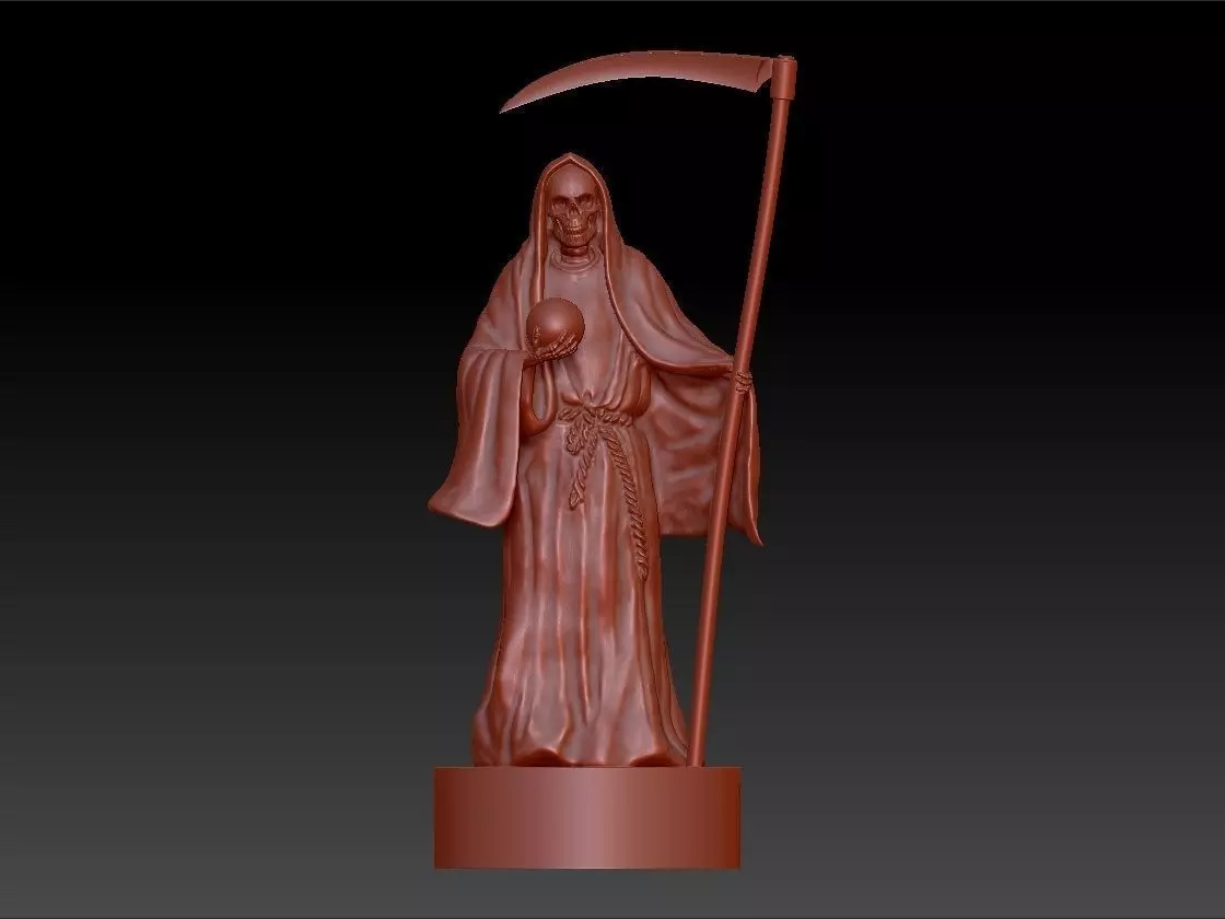 statue death with a scythe 3D print model_0
