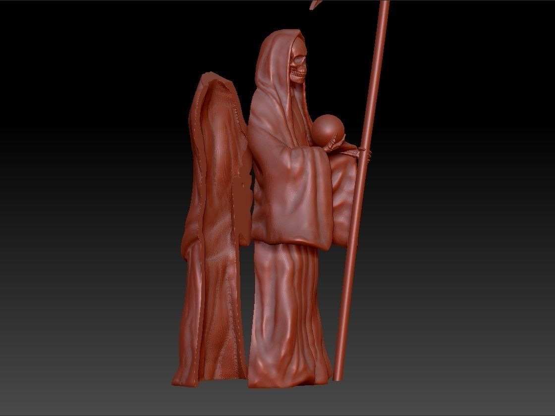 statue death with a scythe 3D print model_4