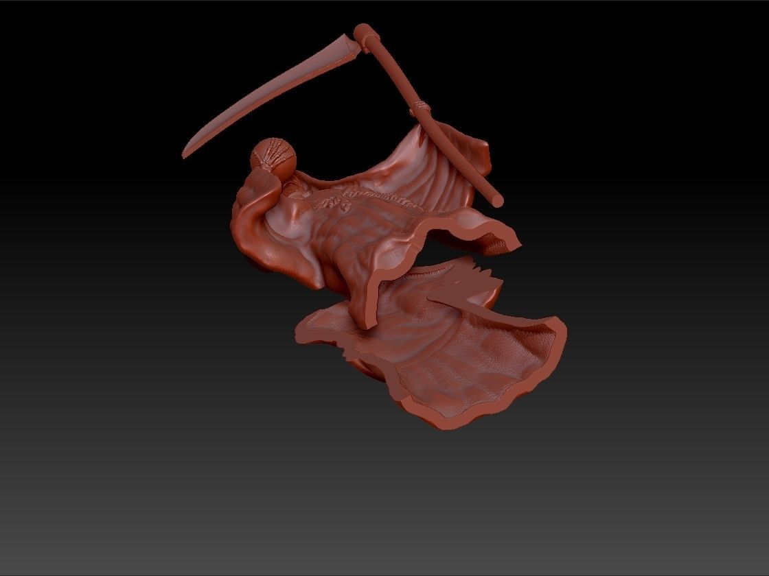 statue death with a scythe 3D print model_6