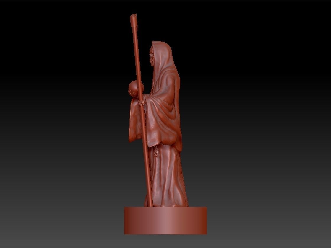 statue death with a scythe 3D print model_1