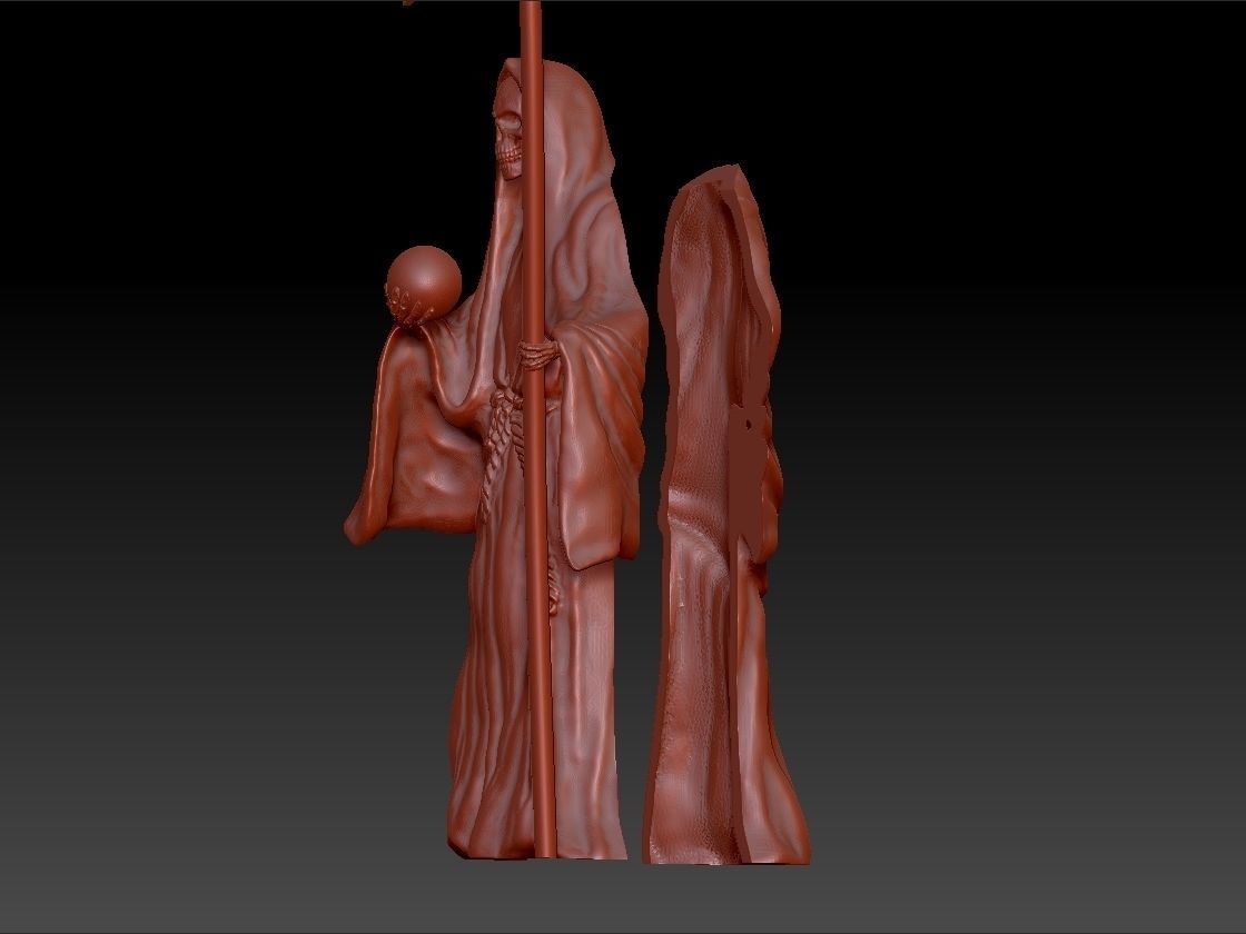statue death with a scythe 3D print model_8