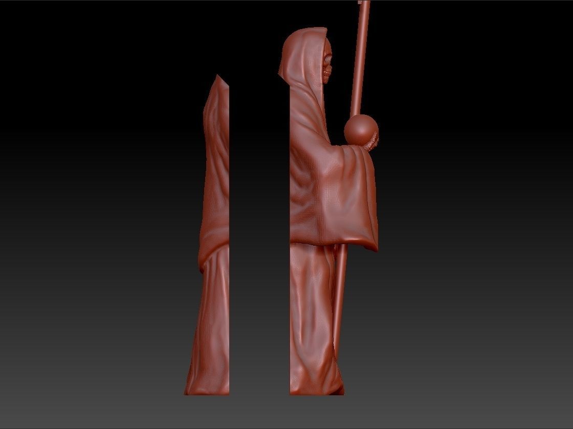 statue death with a scythe 3D print model_5