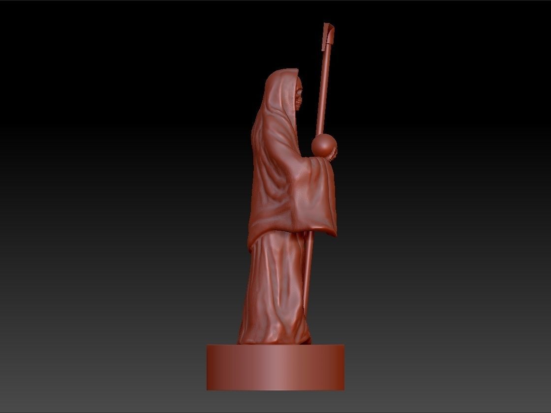 statue death with a scythe 3D print model_2