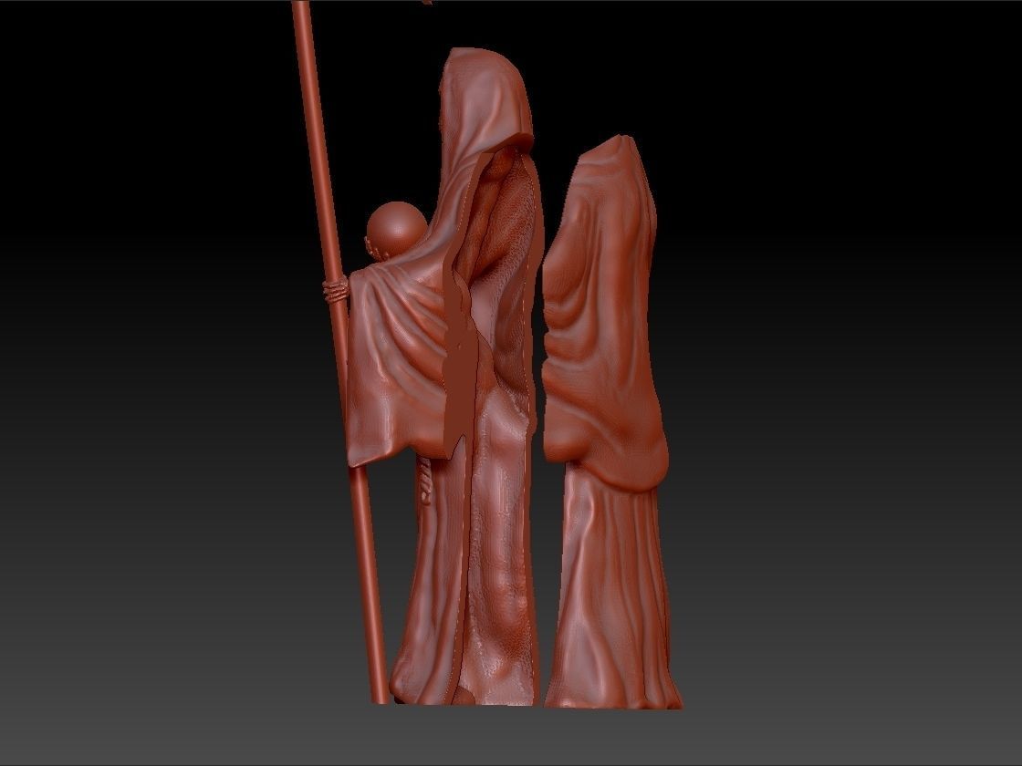 statue death with a scythe 3D print model_7