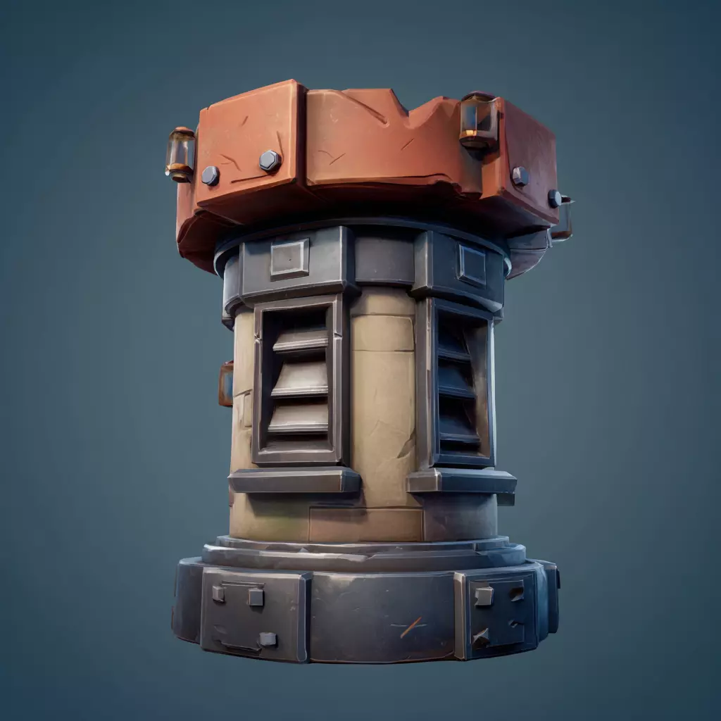 Stylized Vents Set 3D model_6