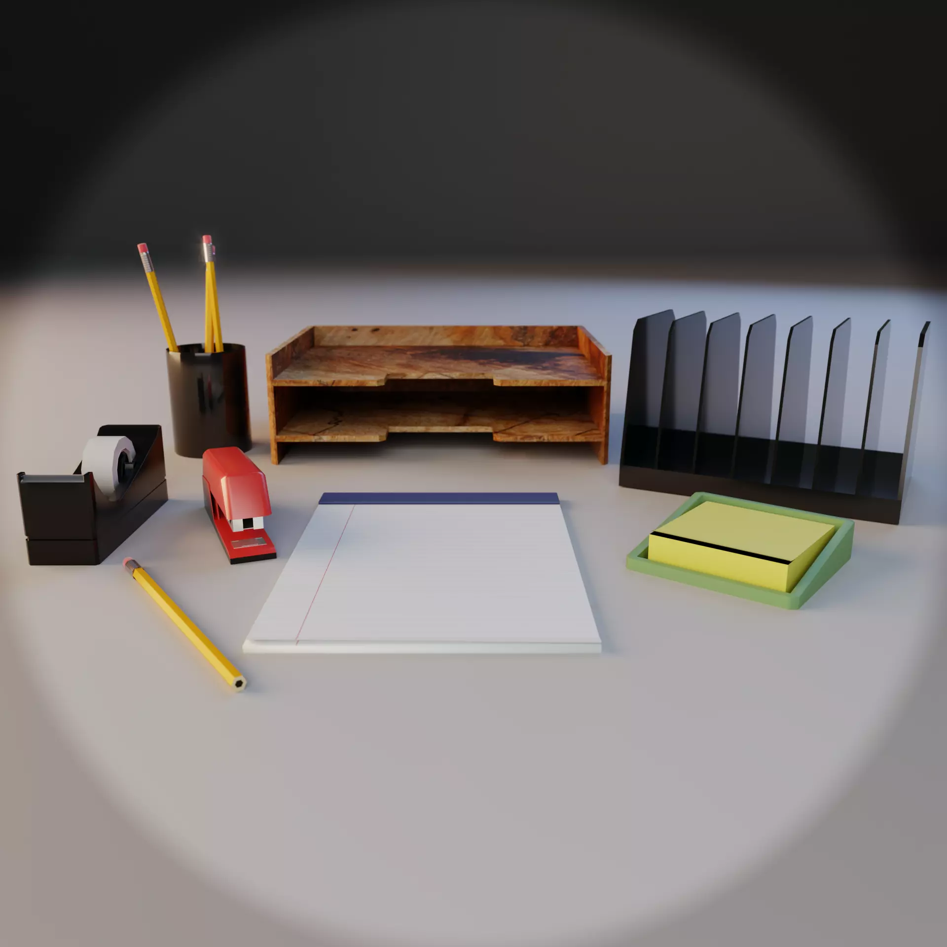 Office Bundle - Low Poly Low-poly 3D model_0