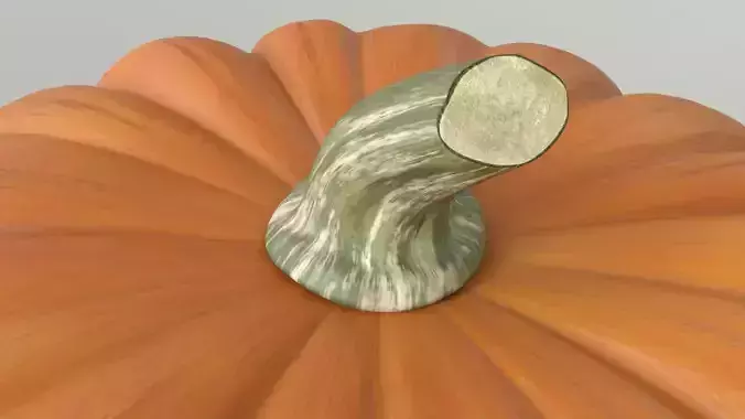 Pumpkin Low-poly 3D model 2