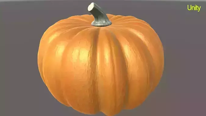 Pumpkin Low-poly 3D model 6
