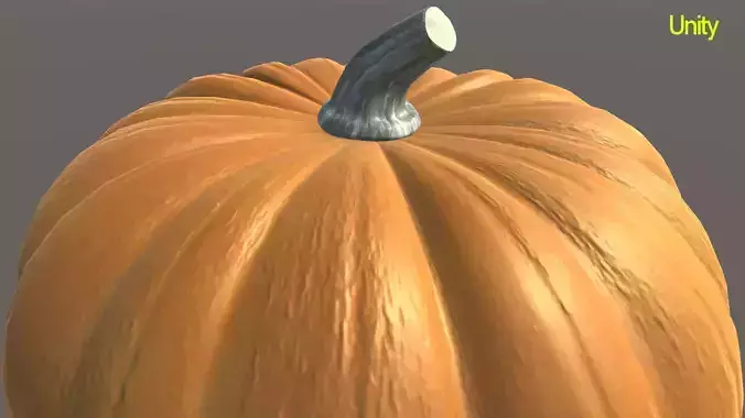 Pumpkin Low-poly 3D model 7