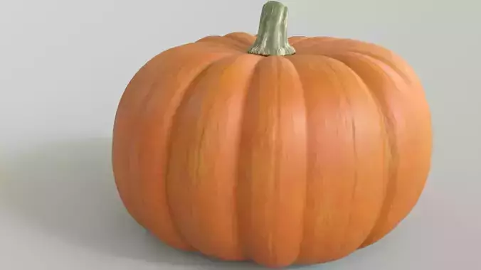 Pumpkin Low-poly 3D model 3