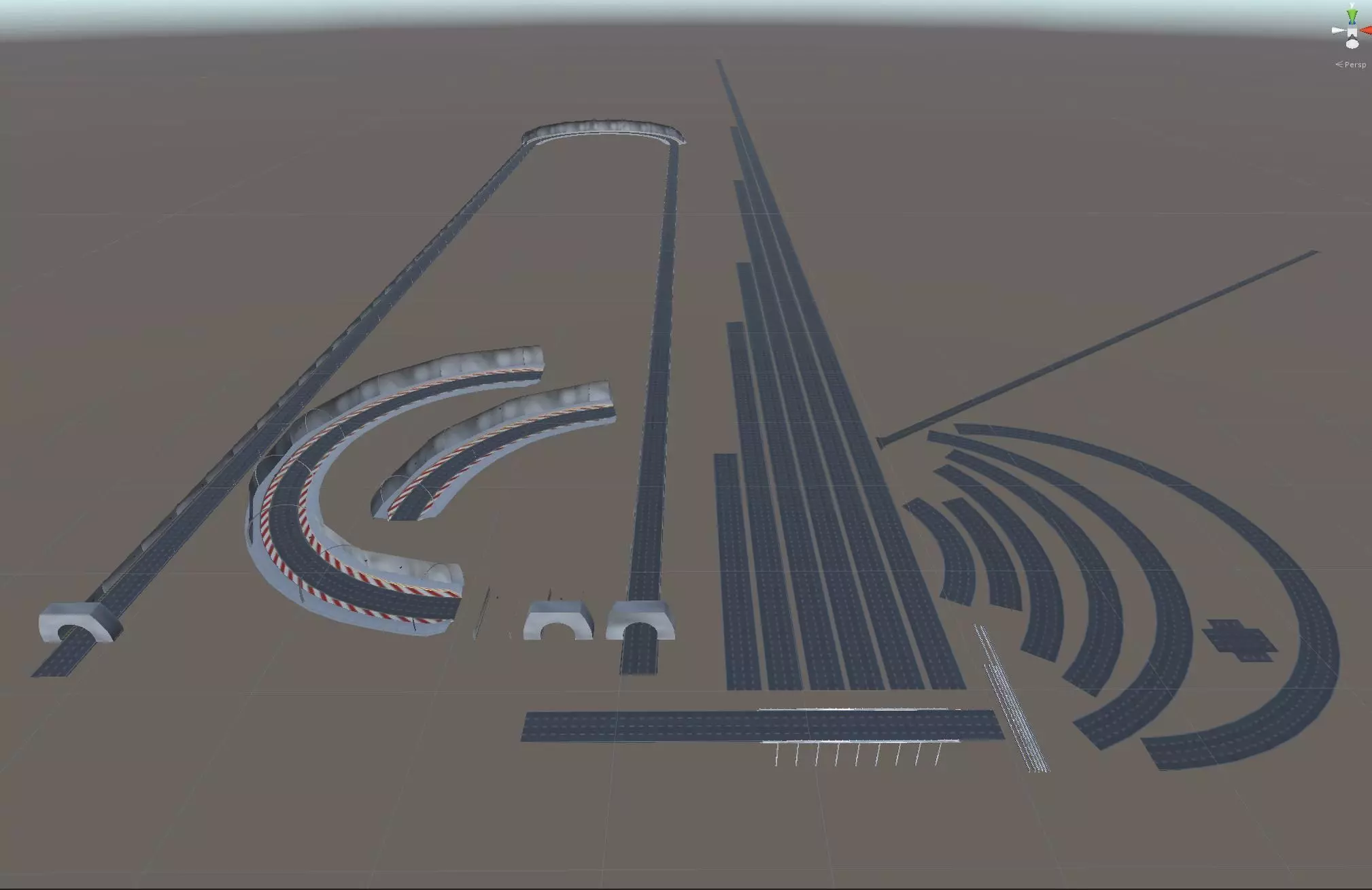 Road Modular Assets for Unity and Unreal Low-poly 3D model_0