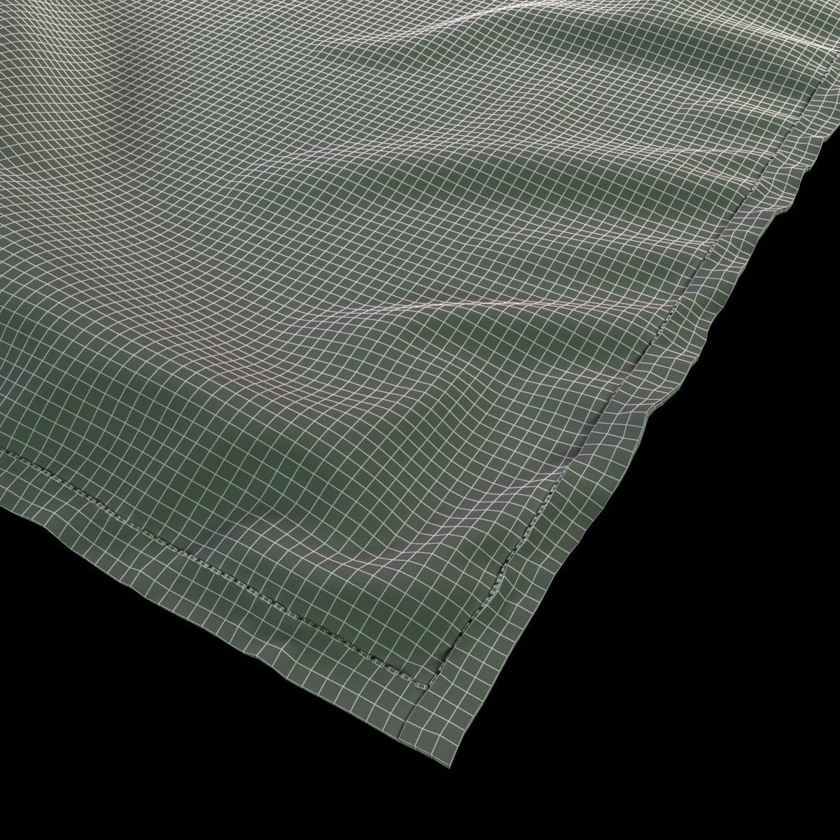 Single Tea towel 3D model_2