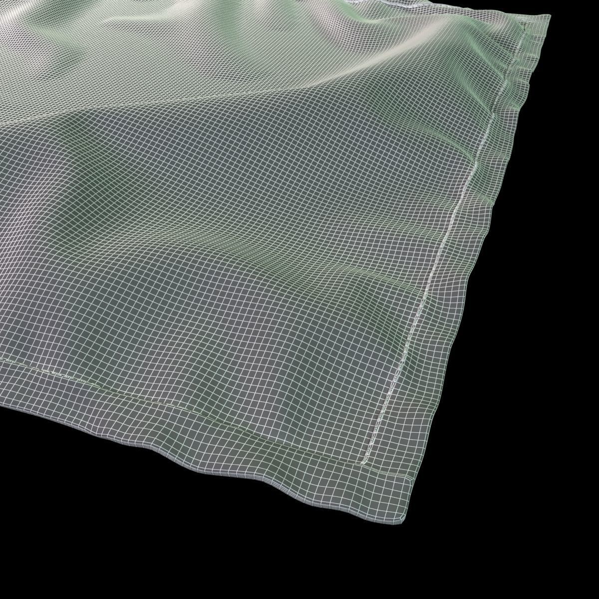 Single Tea towel 3D model_3