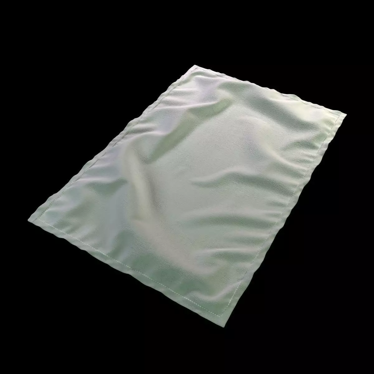 Single Tea towel 3D model_0