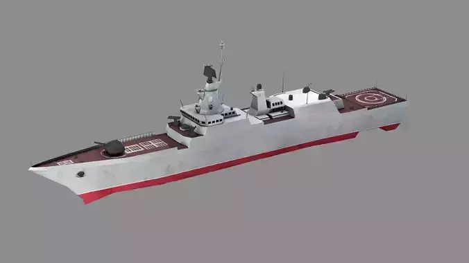 USA Alvaro De Bazan Class B Low-Poly 3D Model Low-poly 3D model