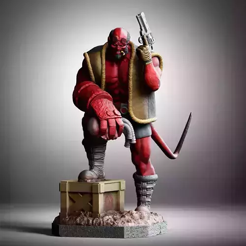 Hellboy Statue