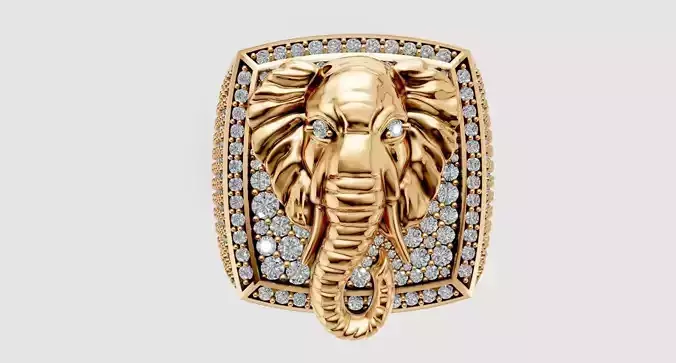 Elephant Head Ring