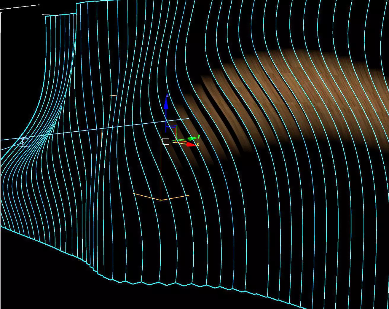 wavy wall decor 3D model_3