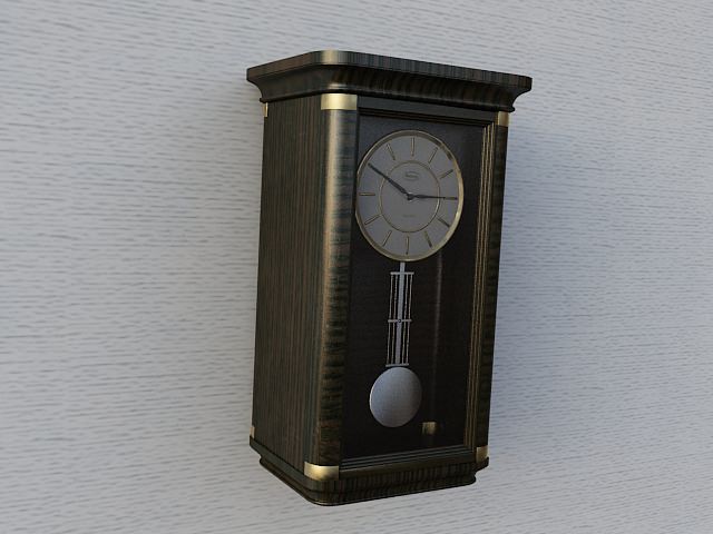 Clock 2 pendulum 3D model_4