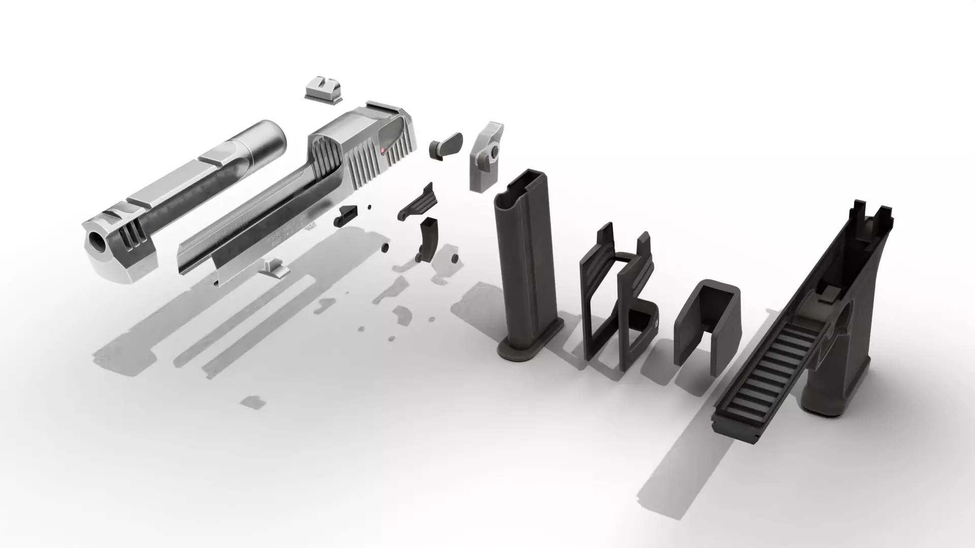 Desert Eagle 50 cal Low-poly 3D model_9