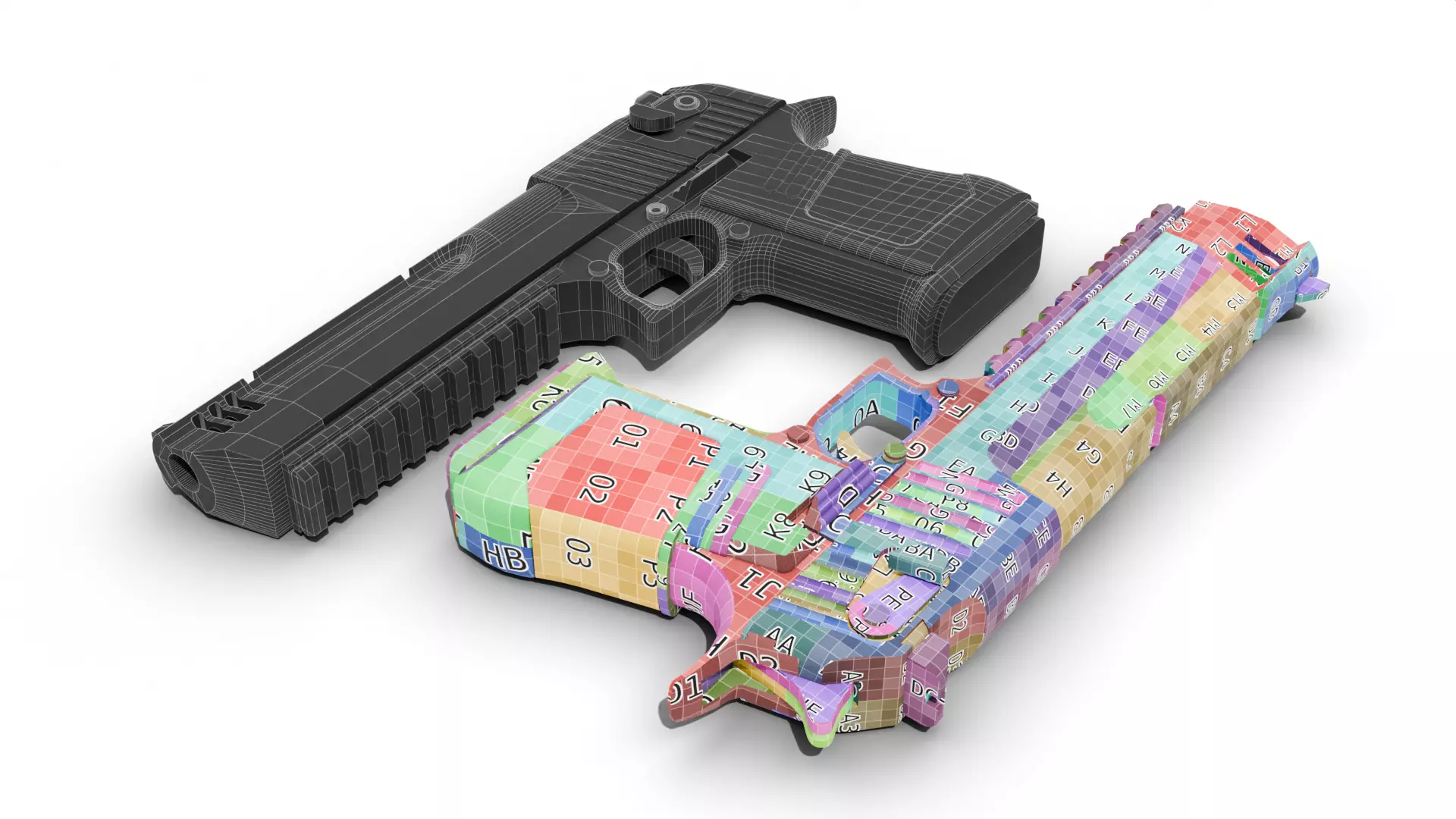 Desert Eagle 50 cal Low-poly 3D model_12