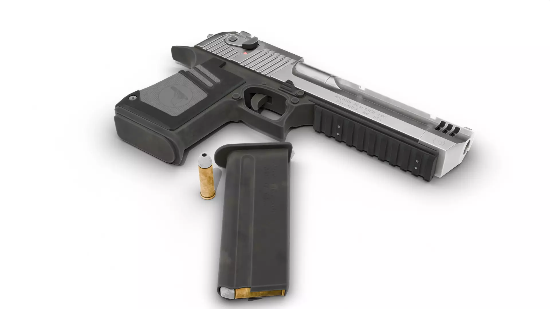 Desert Eagle 50 cal Low-poly 3D model_3