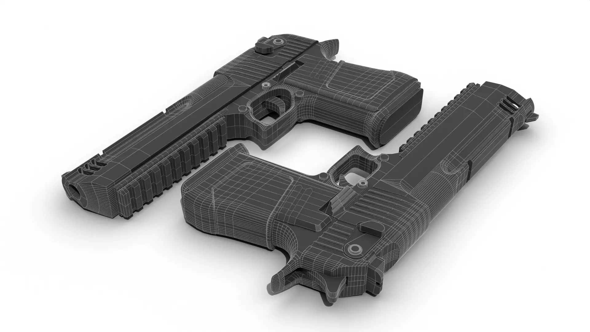 Desert Eagle 50 cal Low-poly 3D model_13