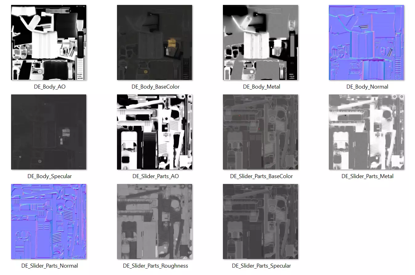 Desert Eagle 50 cal Low-poly 3D model_6