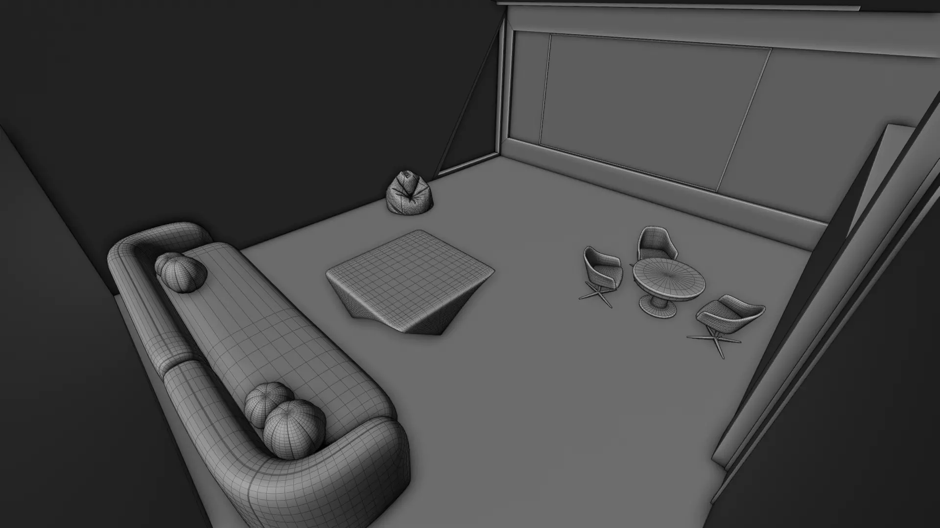 Futuristic Display Booth with Lighting Setup Blender 3D Model 3D model_11