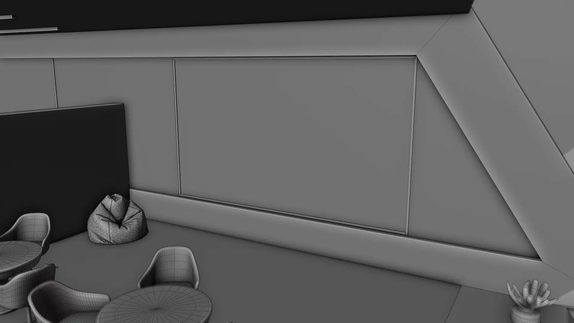 Futuristic Display Booth with Lighting Setup Blender 3D Model 3D model_10