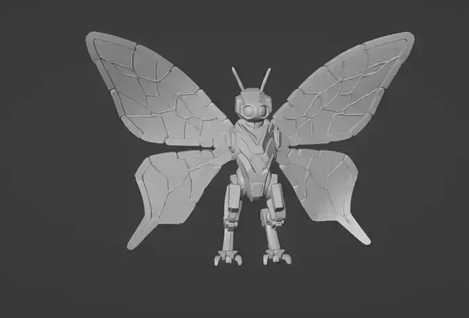 mecha butterfly 3D print model