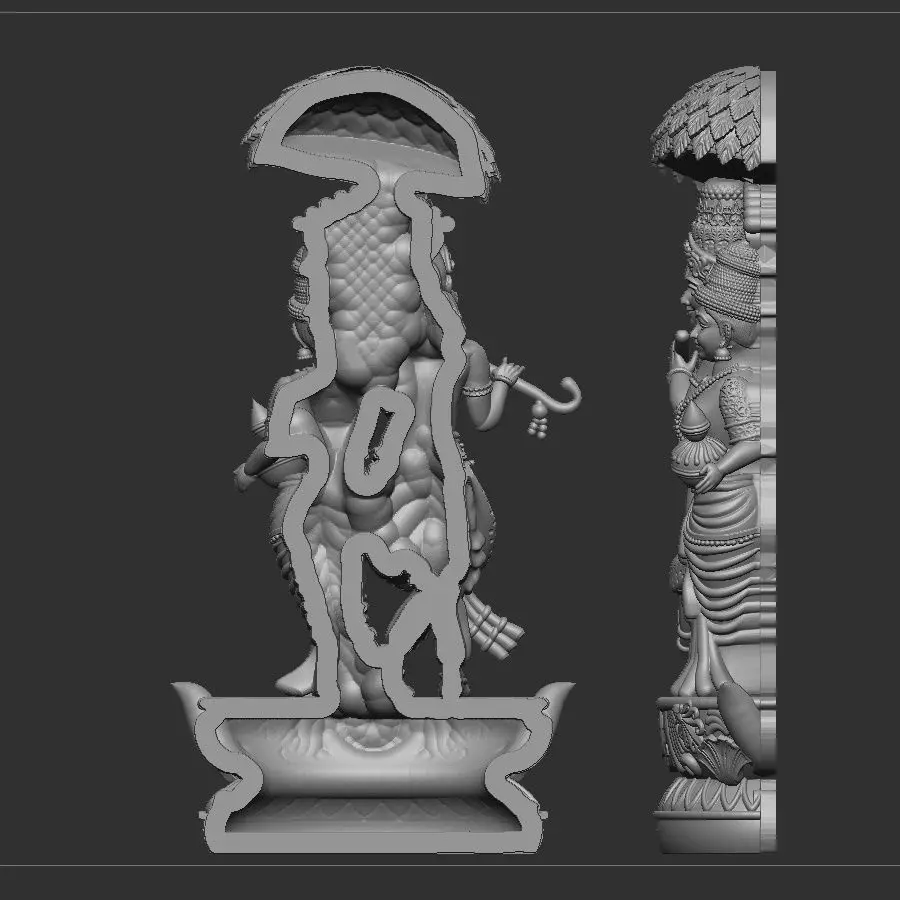 radha krishna 3D print model_1
