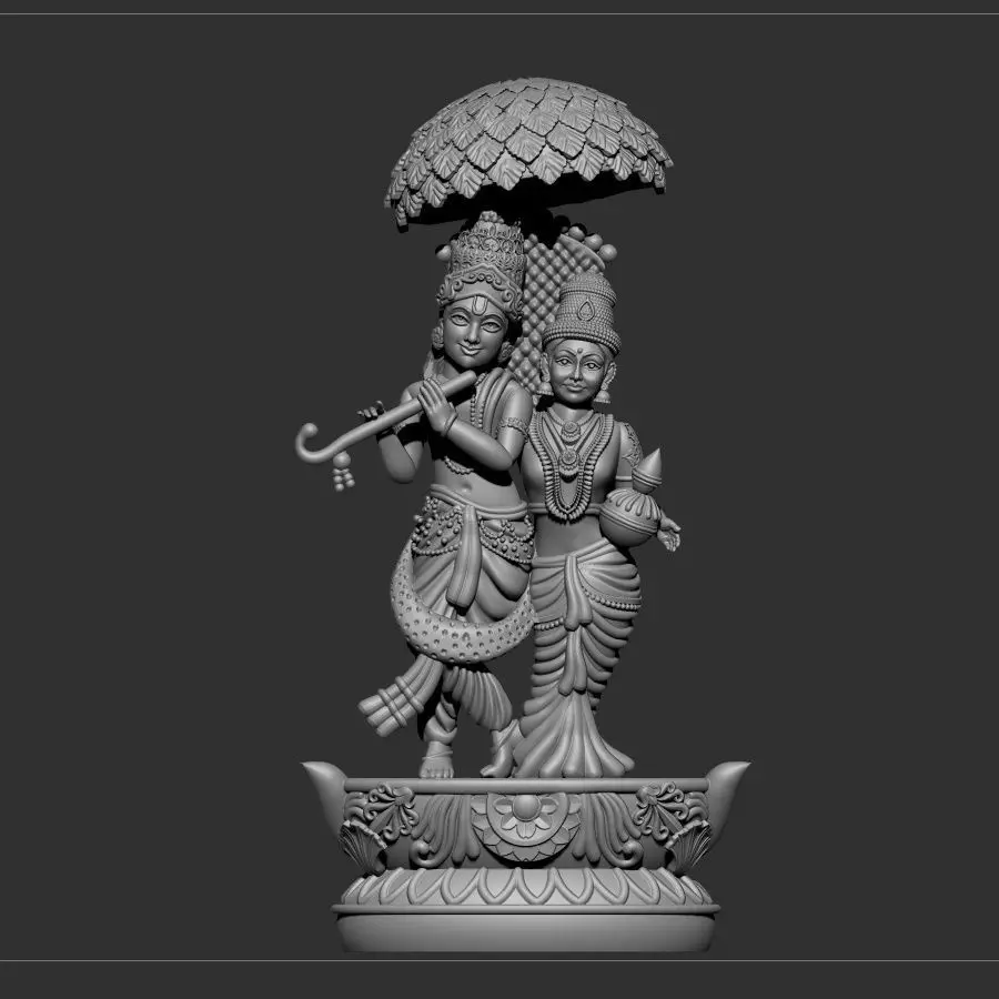 radha krishna 3D print model_0