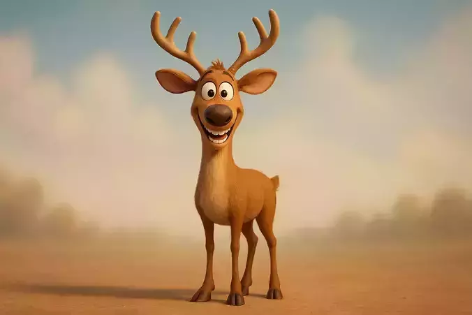 cartoon deer