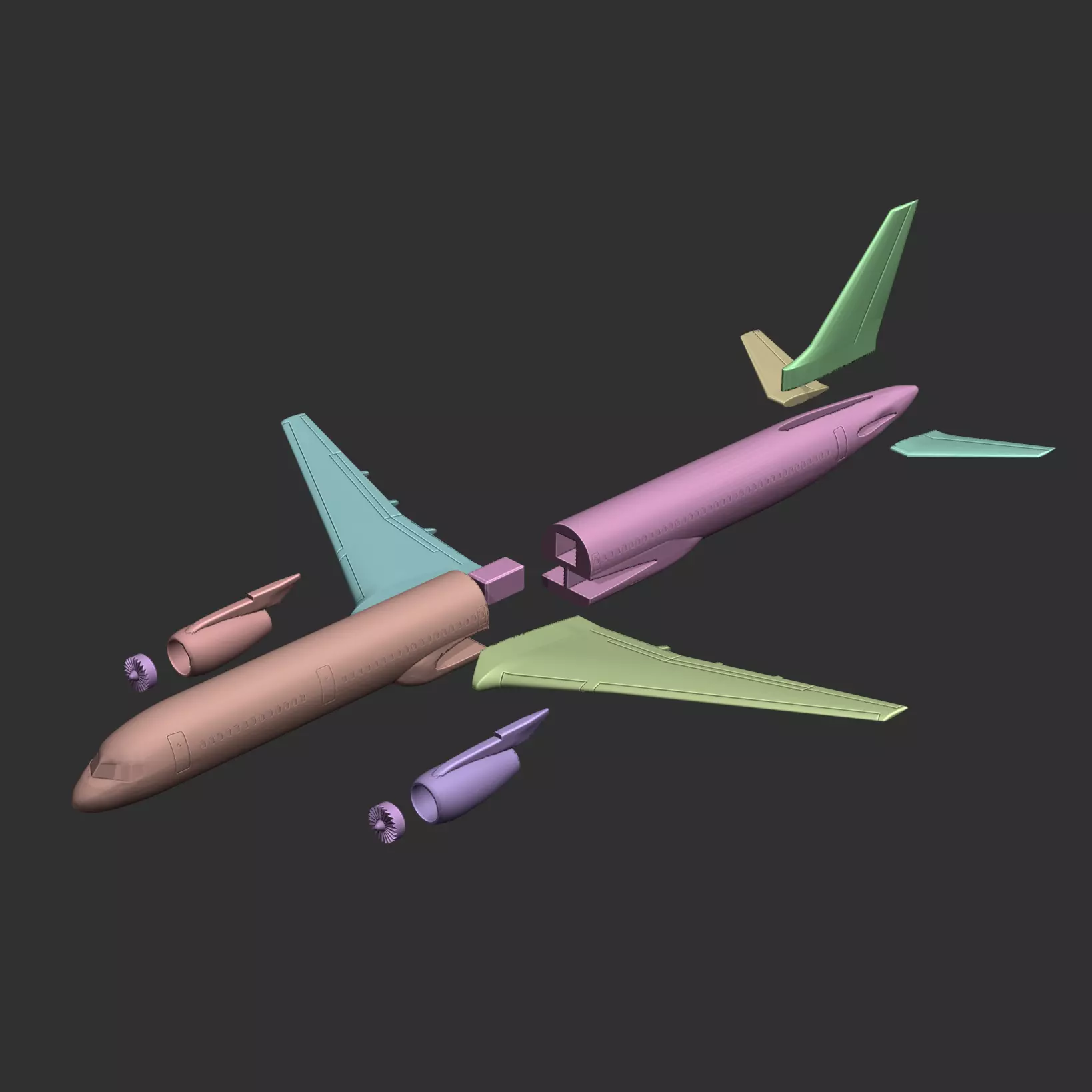 Boeing 757-300 3D print model