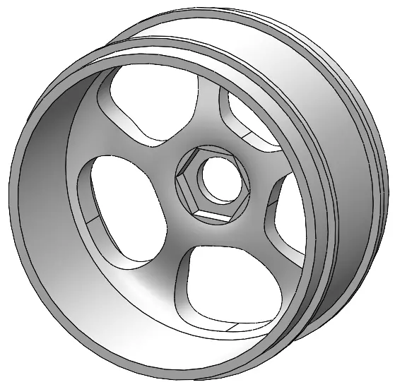 RC CAR RIM 1-8 - BORBET T Free 3D print model_2