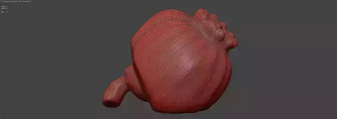 Clay Poppy Decoration 3D model 7