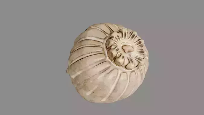 Clay Poppy Decoration 3D model 3