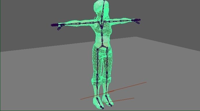 Realistic Girl woman Low-poly 3D model