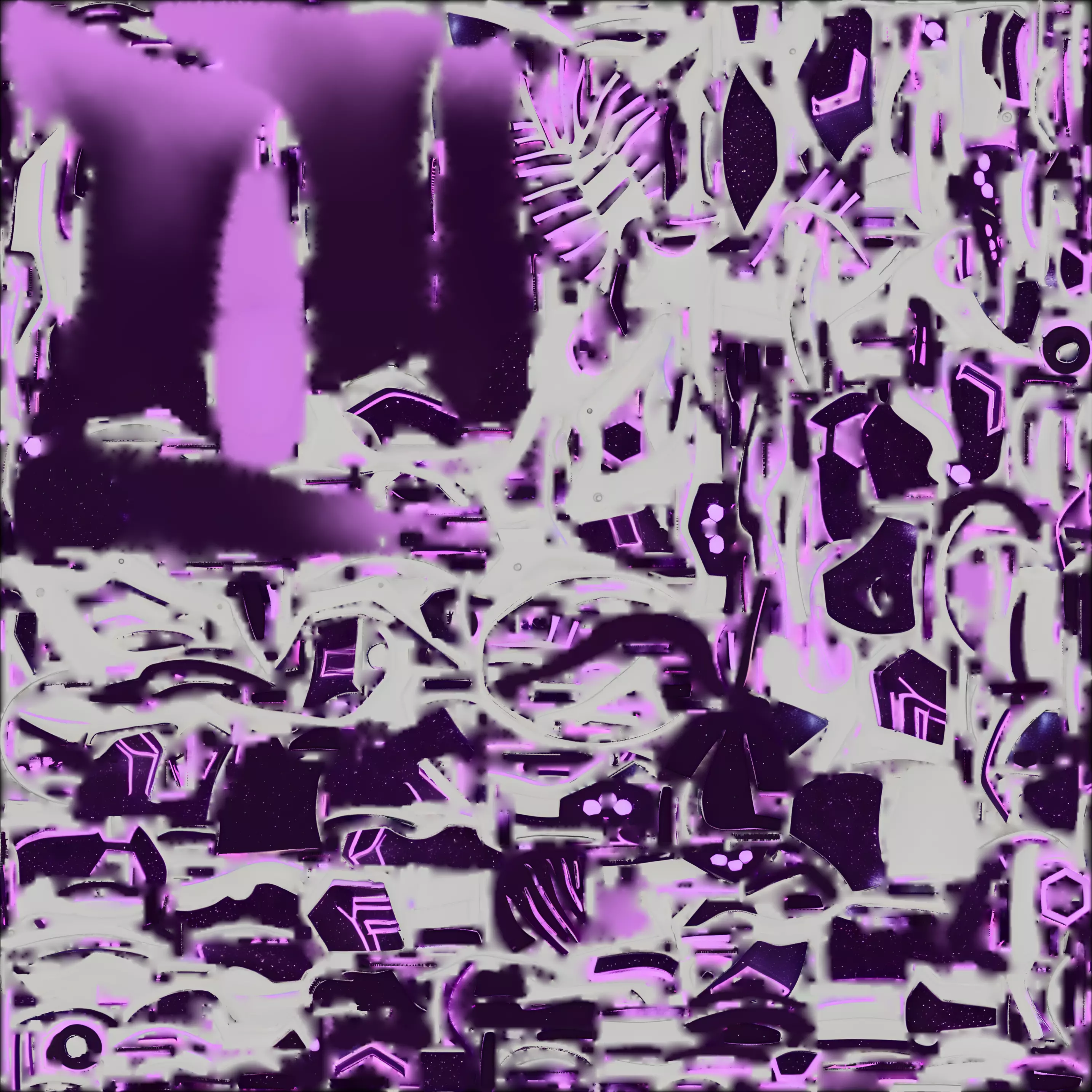 Cosmic Cyberpunk Combat Boot 3D Model Galactic Tech Footwear Low-poly 3D model_4