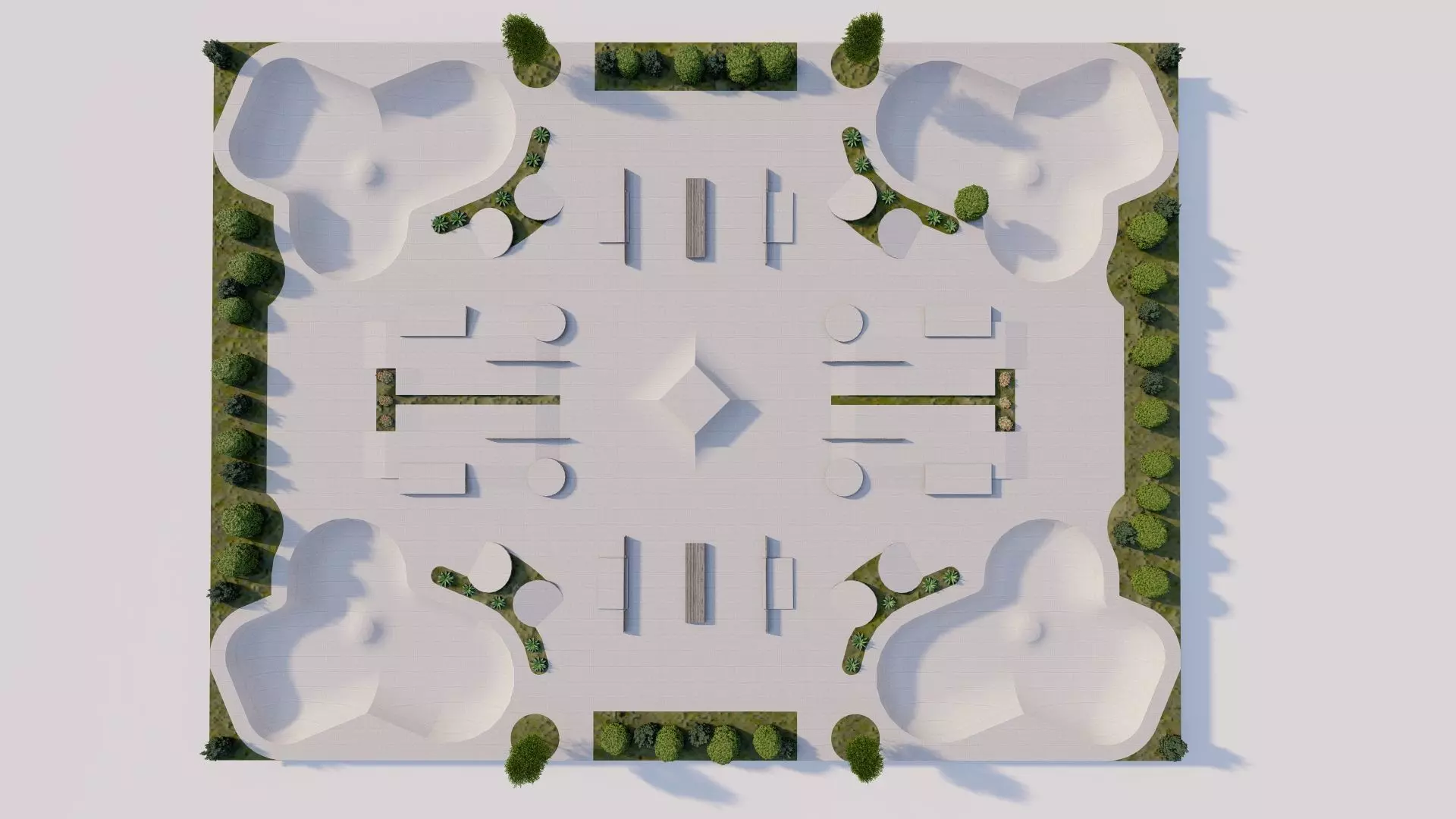 Skatepark-Skate Park PACK 3D model_5
