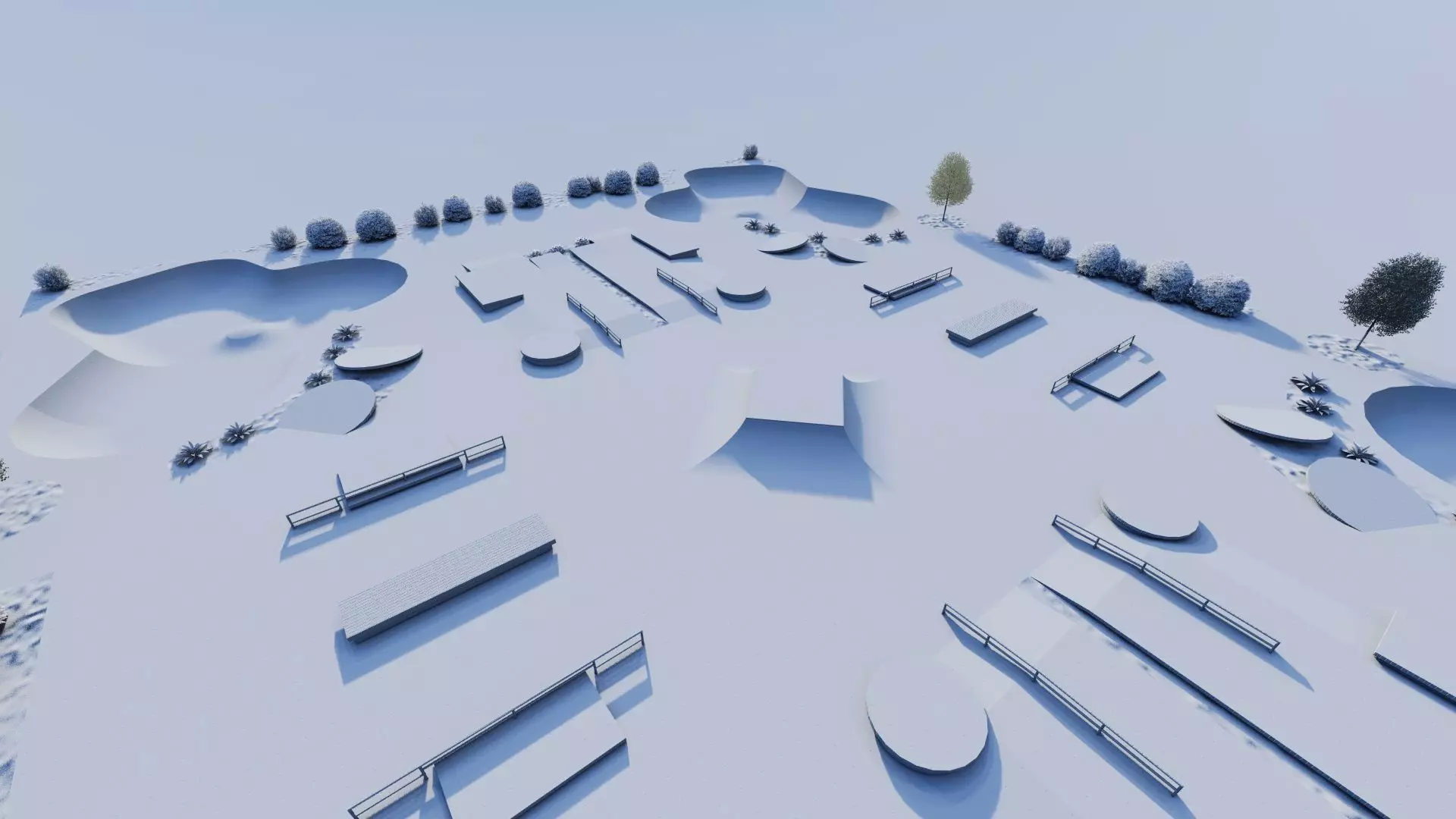 Skatepark-Skate Park PACK 3D model_15