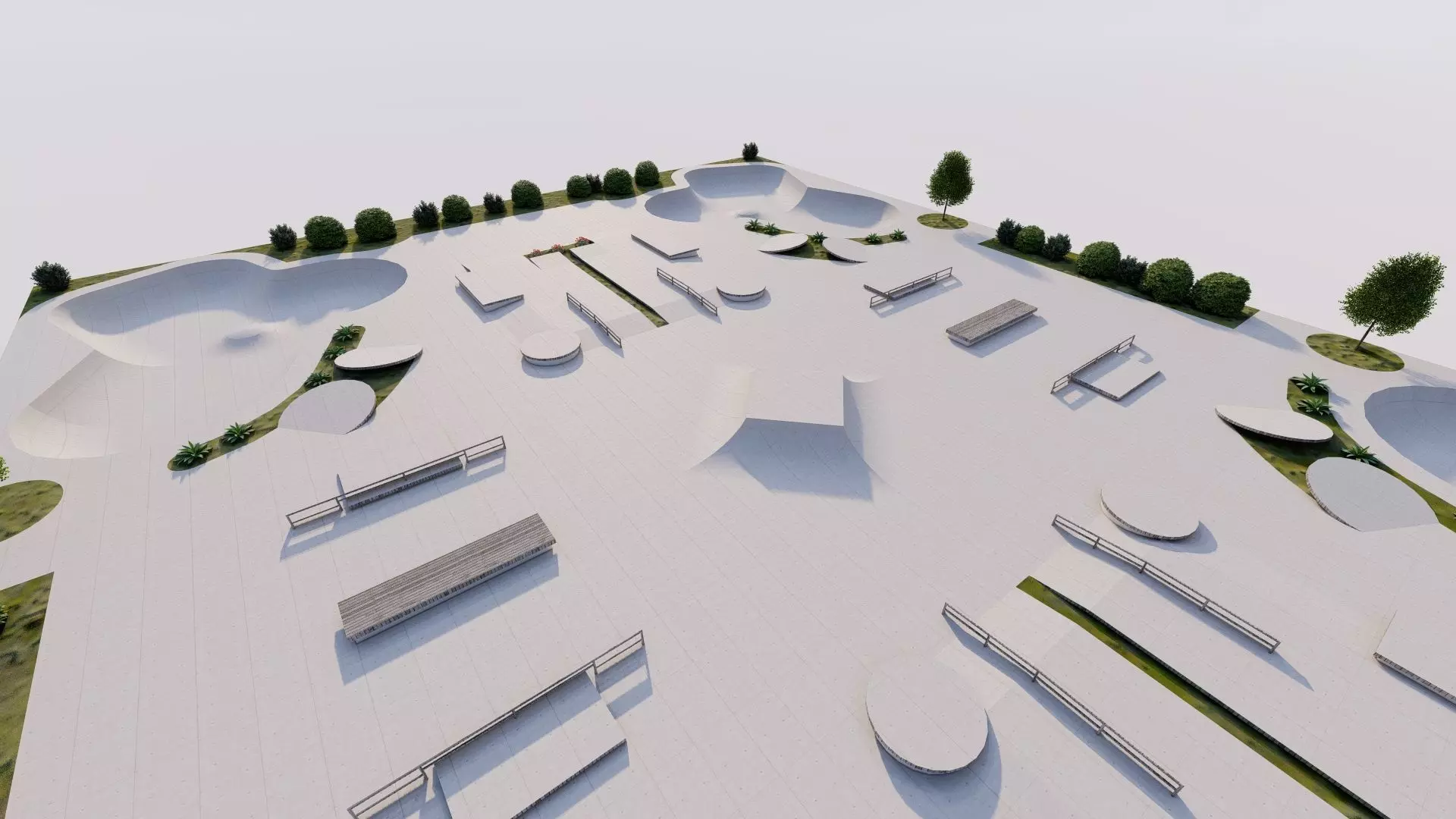 Skatepark-Skate Park PACK 3D model_6