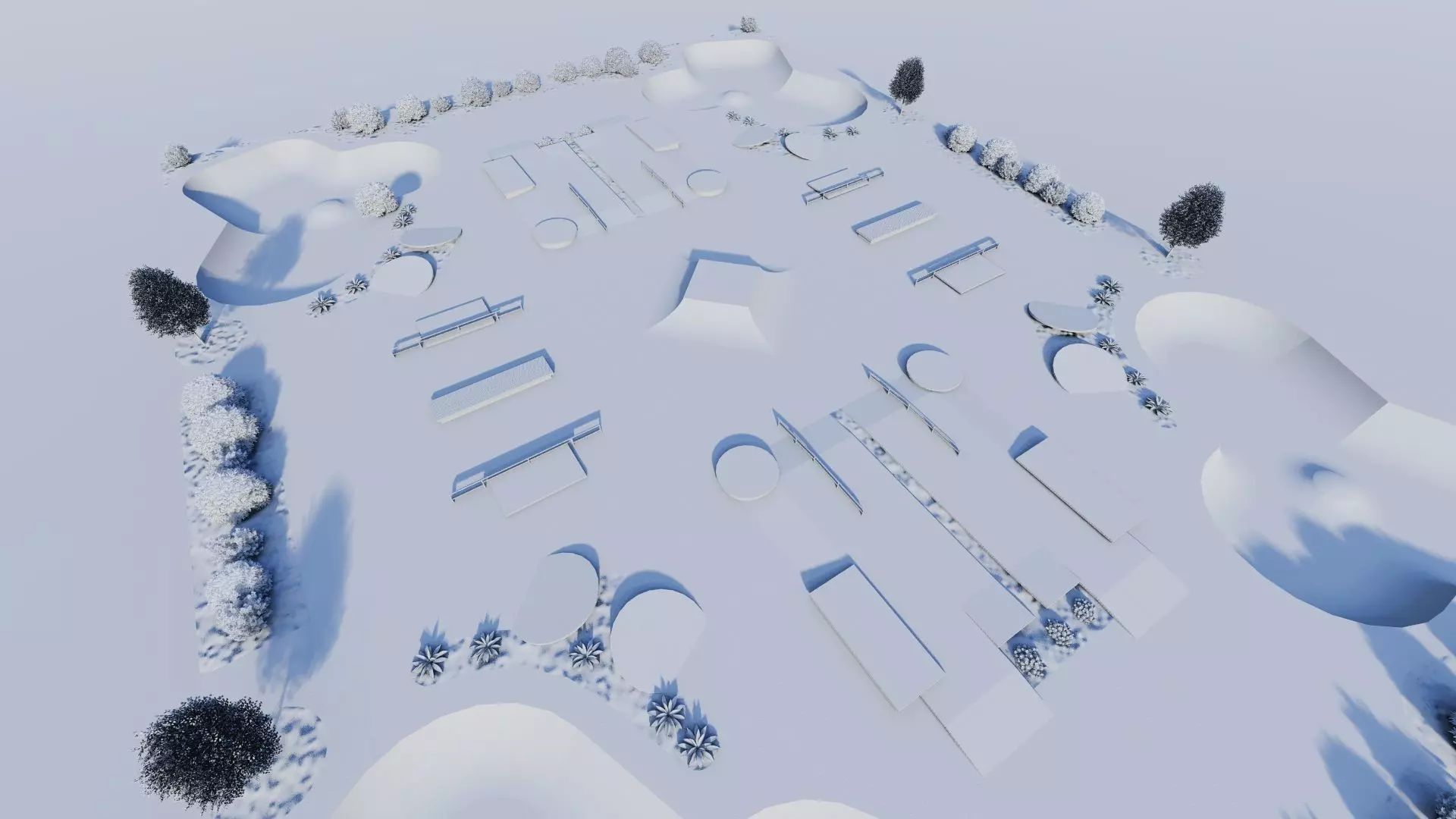 Skatepark-Skate Park PACK 3D model_10