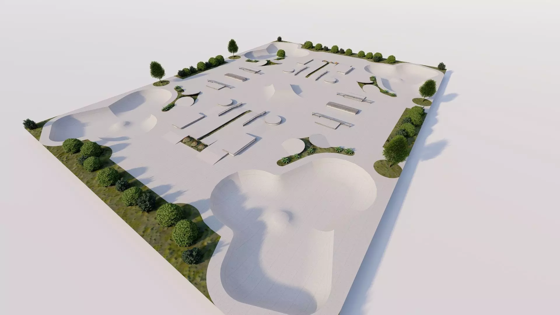 Skatepark-Skate Park PACK 3D model_3