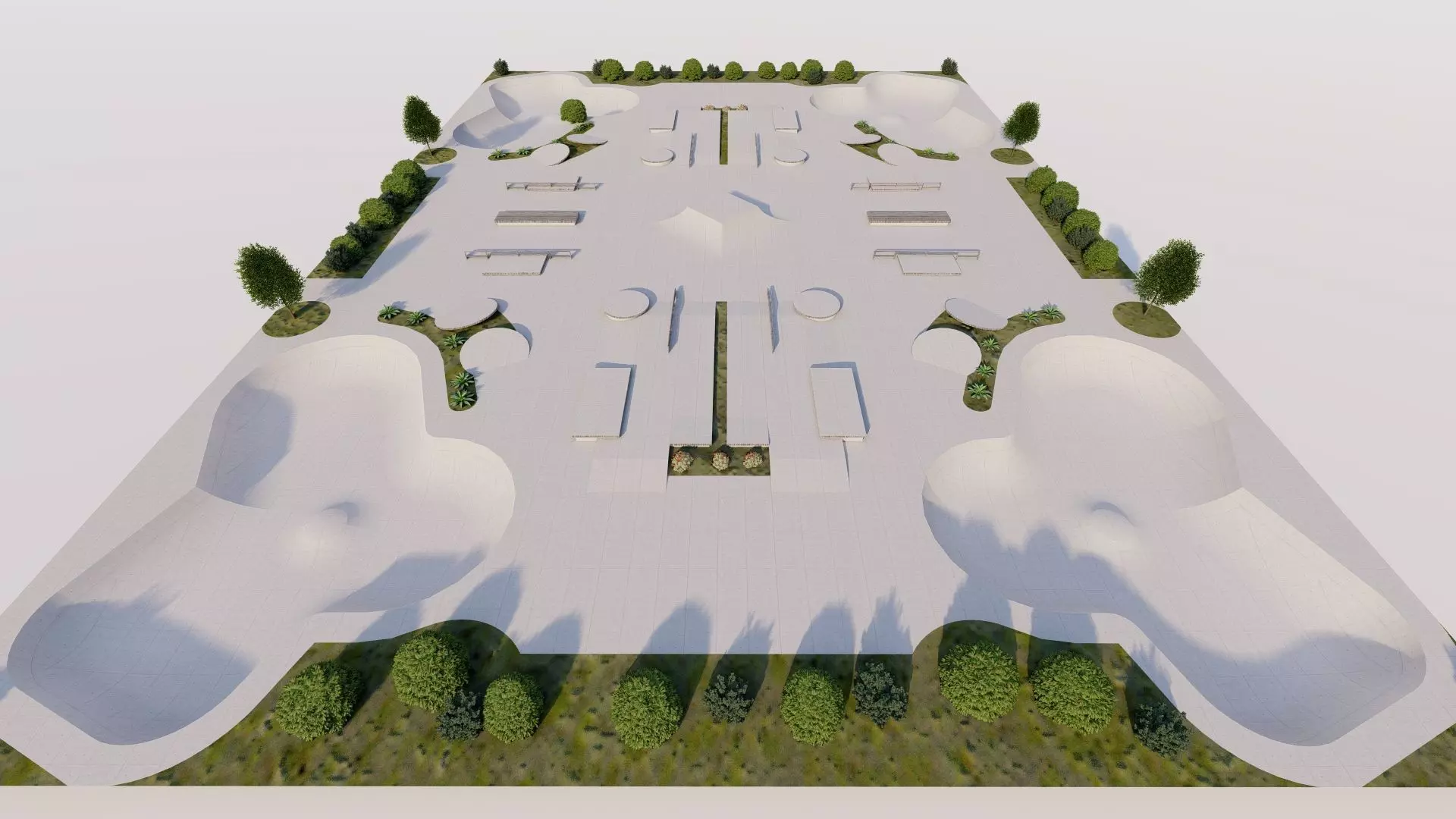Skatepark-Skate Park PACK 3D model_7